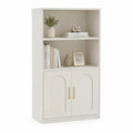 Libreria con ante a 2 ripiani in MDF bianco 80 x 30 x 150 cm