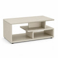 Tavolino da caffe rettangolare in MDF laccato beige 100 x 60 x 45 cm