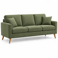 Divano 3 posti 210 x 90 x 85 cm in poliestere forma rettangolare verde